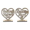 Other Festive & Party Supplies Heart Shaped Wooden Embellishments Wood Hearts Ornament Crafts For Monther's Day Wedding