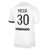 Gracz Wersja 21 Thai Paris Soccer Jersey Messi 30 Mbape Vertti 2021 2022 Sergio Ramos Koszulki piłkarskie Tops Men Shirt