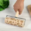 Christmas Embossing Wood Rolling Pin Embossing Cake Dough Roller DIY Kitchen Baking Tool for Household Baking Accessories 211008