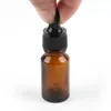Reagente per pipetta a goccia liquida portatile da 10 ml Vaso da viaggio per bottiglia di vetro ricaricabile ambra vuoto con goccioline Bottiglie di stoccaggio professionali