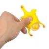 Bonito Galinha Ovo Brinquedo Colocação Rodas Chaveiro Estresse Chaveiro Criativo engraçado Spoof Tricky Gadgets Keyring com Chaveiro Novidade Novidade Halloween Venth Toys