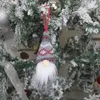 Weihnachtsmann, gesichtsloser Zwerg, Weihnachtsbaum, hängende Ornamente, Heim-Party-Dekoration