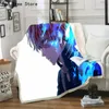 My Hero Academia Collage Anime 3D Fleece Throw Blanket Fuzzy Warm Throws Spring Winter Sofa Couch Portable Plush Blanket Cover