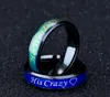 mood ring large oval change color eagle ECG crystal stainless steel rings