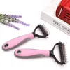 Pet Dog Flea & Tick Remedies Grooming Supplies Hair Removal Comb Cat Detangler Fur Trimming Dematting Deshedding Brush Tool For matted Long Hairs Curly YL0335