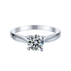 Cluster Ringe Zwjewe 925 Sterling Silber D Farbe Klarheit VVS1 0.5ct Moissanite Weibliche Ring Engagement Hochzeitstag Geschenk