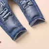 0-4T Baby Jeans Infant Cotton Stretchy Denim Pants Kids Trousers Ripped holes Jeans Bebe Clothes Kids Clothing Babe Jeans 1 2 3 G1220