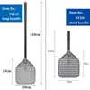 Hård anodiserad Aluminium Pizza Shovel Justerbar Pizza Peel Perforerad Turning Bakverk Bakning Paddla med avtagbart handtag 220106