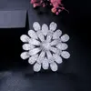 Micro Pave Cubic Zirconia Fiore Dubai Colore oro Grandi anelli di dichiarazione per le donne Gioielli da sposa per feste R133 210714