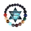 Strands Eight Planets Bead Bracelet Men Natural Stone Universe Yoga Solar Chakra Bracelets for Women Jewelry Chritmas Gifts