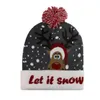 10 style Led Christmas Knitted Hats 23*21cm Kids Mom Winter Warm Beanies Deer Santa Claus Crochet Caps ZZA3338