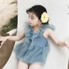 Korean Girls Ruffles Swimwear for Kids Sweet Lace Swimsuit Children Outfit Clothing Ins Fashion Summer Wear 210529