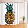 Shower Curtains Creative Pineapple Bath Curtain Polyester Fabric Waterproof Hooks Included