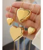 Pendant Necklaces Fashion Stainless Steel Jewelry For Woman Simple Heart 40cm Necklace Gold Color OL Style NRYZAFBE