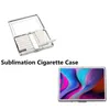 Sublimation Metal Open Cigarette Cases Blanks Thermal Heat Transfer Tobacco Case with Spring Clip DIY Zinc Alloy Smoking Accessories 98*70*13mm Smoke Box Wholesale