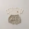 Ensembles de vêtements 2022 Baby Girl Vêtements d'été mignons Bear Fruit Imprimé manches courtes Boy Boy confortable Coton Coton 835