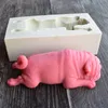 Big Bulldog Cake Mold Pudding Chocolate Soap Making Silicone Molds DIY 3D Dog Soap Mold 210225