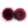 12 / 15cm Faux Fox Fur Pompoms Ball Fluffy Pom Hattar Scarf Skor Väska Hänge Kläder Tillbehör till DIY Making