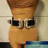 Ny mode kvinnlig vintage strap metall stift spänne läderbälten för kvinnor elastiska sexiga ihåliga ut breda midja bälten fabrikspris expert 282k