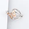 CLUCI 3pcs Silver 925 Rose Gold Pendant Locket Women Jewelry 925 Sterling Silver Zircon Butterfly Pearl Cage Pendant SC364SB 021322079456