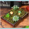 Dekorativa Blommor Kransar Festival Party Supplies Garden3 Förpackningar Konstgjorda Moss Lichen Simulering Fake Gröna Växter För Hem Trädgård Patio