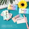2021 quality Adhesive Stickers Greeting Cards 50pcs Pink Thank You For Supporting My Small Business Card Thanks Appreciation Cardstock Sellers Gift 5*9cm