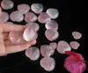 Natur Rose Quartz Heart Shaped Pink Art Crystal Carved Palm Love Healing Gemstone Lover Gife Stone