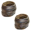 Decorative Flowers & Wreaths 2X Brown Coffee Gradient Flat Synthetic Rattan Repair Material Plastic Wicker Kit Patio Furniture226Q