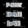 Love home 가족 실리콘 금형 사랑 수지 금형 사랑 기호 DIY 테이블 장식 아트 공예 DAS285에 대한 워드 금형 에폭시 수지 금형