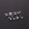 Corona di fiori, farfalla, stella, piercing all'orecchio, cz, cartilagine, elica, daith, conchiglia, trago, perno, labret, piercing alla schiena