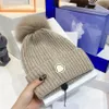 Designer Skull Caps Fashion Fax Fur Pom Beanie Breathable Keep Warm Cashmere Hat for Man Woman 6 Color Highquality7003300