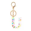 Cute 26 Letter Pendant Key Chain For Women Men Acrylic Keychain Keyring Holder Charm Bag Accessories Gift llaveros para mujer