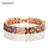 Bangle Luoteemi Hoge Kwaliteit Multi Cubic Zirkoon Rose Gold-Color Armband Groothandel Luxe Dames Sieraden Huwelijksgeschenk1