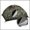 Tende Rifugi ed escursionismo Sport all'aperto Outdoor Portable Single Layer Cam Tenda Wigwam Camouflage Leggero Spiaggia Pesca Caccia Vendita