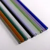 Pailles à boire réutilisables en verre Eco Borosilicate paille droite pliée de couleur claire 18cm * 8mm Cocktail de lait