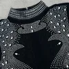 Kadın Tulumlar Tulumlar Zarif Siyah Rhinestone Bezeme Geniş Bacak Chic Bayan Sequins Fringed Bodycon Doğum Günü Kıyafetleri