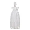 赤ちゃんの女の子の洗礼の白いドレスの幼児バプテスマのドレス帽子が生まれた最初の誕生日の服装ブティック服6m 9m 210615