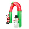 Decorações de Natal LED Modelo Inflável Decoração de Cena de Natal Enfeites Papai Noel Boneco de Neve Casa Jardim Entrada Arco de Boas Vindas X283m