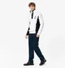 21 가을 패션 디자이너 품질 여성 스웨터 넥 지퍼 지퍼 남자 고급 양모 긴 슬리브 흑백 이중 색상