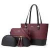 HBP Большие вместительные женские сумки из искусственной кожи, модные женские сумки через плечо для женщин, повседневный комплект из 3 предметов, сумка-мессенджер B208r