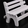 Objets décoratifs figurines 1pcs mignon mini mini-petite chaise miniatures banc blanc modèle jardin artisanat po accessoires micro paysage