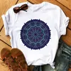 Koszulki damskie T-shirt Piękna mandala nadruk krótki rękaw Tshirt dla kobiet estetyka grafika graficzna odzież dla ponadwymiarowe