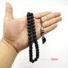 Tasbih di cristallo e nappe di agate Fili stile Perline di preghiera musulmane nere 33 66 99Misbaha Islam Rosario Regalo islamico