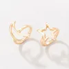 2 pezzi/set squisiti set di anelli lunari per ciondoli da donna scavano gioielli in oro con metallo in lega di geometria a stella