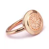 Cluster Rings Signature With Rose Gold Color 100% 925 Sterling-Silver-Jewelry