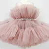 Children Dresses for Girls Birthday Tulle Elegant Evening Gown Kids Princess Christmas Dress Baby Wedding Party Prom Dresses G220428