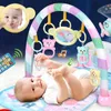 1Set Baby Gyms Spielmatte Pedal Klavier Licht Musikspielzeug Aktivität Kick Fitness Kissen für geborene Mädchen Jungen 210724