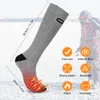 Chaussettes de sport hiver chaud chauffé Rechargeable chauffage électrique étanche hommes femmes bas pour Camping en plein air randonnée ski