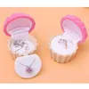 3 farben 60*58MM Samt Kuchen Form Ring Box Schmuck Geschenk Boxen Für Ringe Hochzeit Verlobung Paar schmuck Verpackung Box