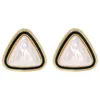Boho Cute Imitation Pearl Stud Earrings Fashion 4 Colors Triangle-shaped Earring Jewelry Accessories Gifts